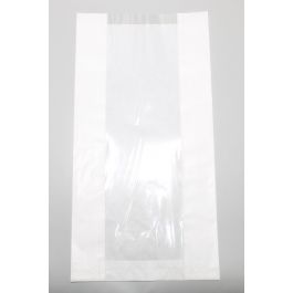 Papperspåsar med Fönster 20x9x38cm Blekat Kraft 40 g/qm (100 st) [PAZ2018]