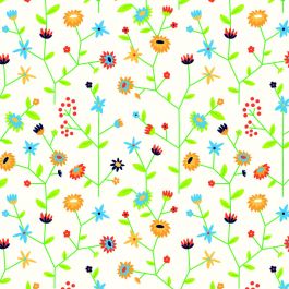 Inpackningspapper av gräs på rulle Blommor 30 cm brett (1 st.) [FP-IO1713]