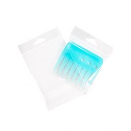 Cellofanpåsar med Eurohål 10,2x10,2cm Transparent med Tejpremsa (500 st) [J6]