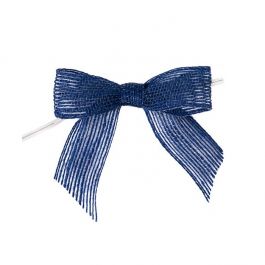 Bågar förbundna blå jute 8,9 cm (25 st) [JBOWB]