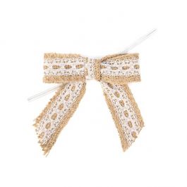 Bågar förbundna Jute 8,9 cm (25 st) [JBOWL]