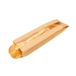 Kraftpåsar 8,9x5,1x35,6 cm med sidofals (100 st) [KBB1]