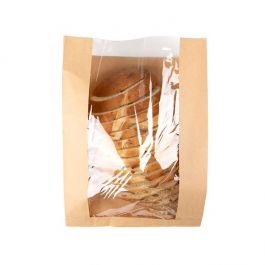 Kraftpåsar 26x10,2x35,6 cm med sidofalsad kant (100 st) [KBB5]