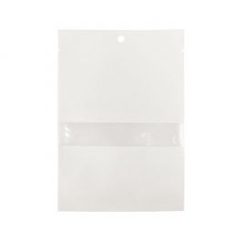 Kraftpåsar vita ekofiendly 10,2x15,2 cm förslutningsbara med fönster (100 st) [KHS46WKW]