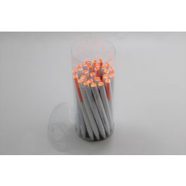 Plaströr Rund 8x50cm fast Botten och löst Lock (25 st) [KJ-8X50V]