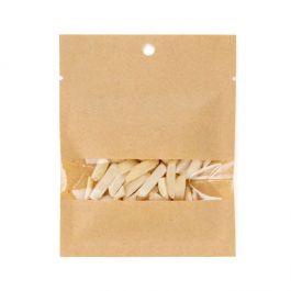Kraftpåsar Komposterbar 7,6x10,2cm med Fönster och förseglingsbart (100 st) [KHS34W]