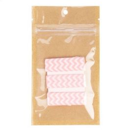 Kraftbarriärpåsar med klar framsida 7,6 x 11,4 cm med rivningsknappar (100 st) [HZB3KC]