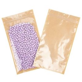 Kraftbarriärpåsar med tydlig framsida 17,8 x 30,5 cm med revnedragningar (100 st) [HZB8KC]