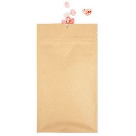 Blixtlåspåsar Kraft hängander 12,7 x 20,8 cm med rivningsknappar (100 st) [HZBB6K]