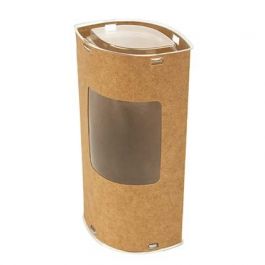 Kraft med fönster Pop-up tubkit, ögonformad 7,8 x 5,2 x 15,4 cm (25 st) [KTEWS26]