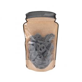 Mason Jar Zipper Pouch Kraft w/ Klart Front 15,2x7,9x25,4cm (100 st) [SP7KCZ]