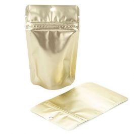 Stå upp påsar Matt Guld 7,9x5,1x13cm med häng hål | 28 gram (100 st) [ZBGM1MG]