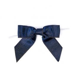 Bågar förbundna Metallic Midnight Blå 8,9 cm (25 st) [MBOWM]
