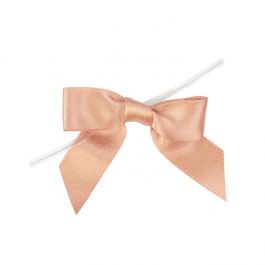 Bågar förbundna Metallic Rose 8,9 cm (25 st) [MBOWRS]