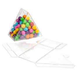 Plast presentförpackningar triangulära 7.6x4.1x6.4cm Crystal Klart (25 st) [FS355]