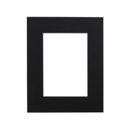 Passepartout "glida in" 20,3x25,4cm Svart/Vit med 11,5x16,5cm Fönster (10 st) [MS40003]