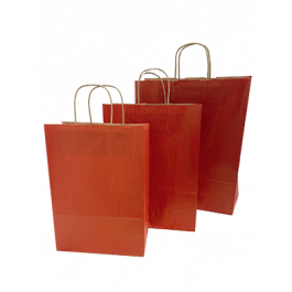 Papperskassar Mörkröd 26+12x35cm Kraft Papper 90 gram (50 st) [PAM2635DKR]