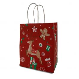 Papperskassar Julen 18+8x22cm Kraft 90 grams (50 st) [PAM1822RXmas]