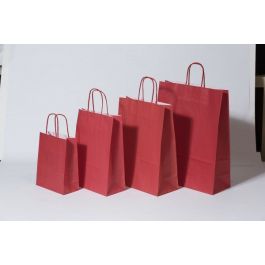 Papperskassar Röd 26+12x35cm Kraft Papper 90 gram (50 st) [PAM2635R]
