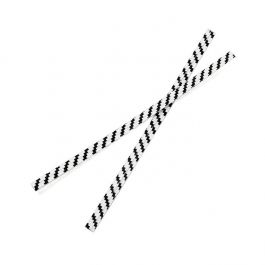 Säcktråd remsor 10,2x0,4cm Papper Vit/Svart randig (1000 st) [TT4WKS]
