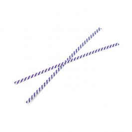 Säcktråd remsor 15,2x0,4cm Papper Vit/Blå randig (1000 st) [TT6WBS]
