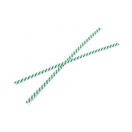 Säcktråd remsor 15,2x0,4cm Papper Vit/Grön randig (1000 st) [TT6WGS]