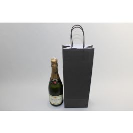 Kraftpåsar för Flaskor Svart 14x8x39cm Kraft Papper 110 g/m (50 st) [PAWF1439BK]