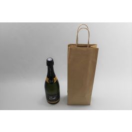 Kraftpåsar för Flaskor 14x8x39cm Kraft Papper 110 g/m (50 st) [PAWF1439BR]