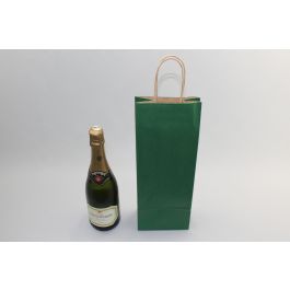 Kraftpåsar för Flaskor Mörkgrön 14x8x39cm Kraft Papper 110 g/m (50 st) [PAWF1439DKGR]