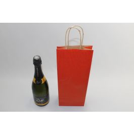 Kraftpåsar för Flaskor Mörkröd 14x8x39cm Kraft Papper 110 g/m (50 st) [PAWF1439DKR]