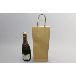 Kraftpåsar för Flaskor Guld 14x8x39cm Kraft Papper 110 g/m (50 st) [PAWF1439GO]
