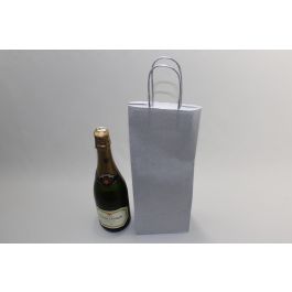 Kraftpåsar för Flaskor Silver 14x8x39cm Kraft Papper 110 g/m (50 st) [PAWF1439SI]