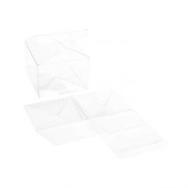 Plastlådor 10,2x10,2x7,6 mm Kristallklart automatisk Botten (25 st) [PLB333]