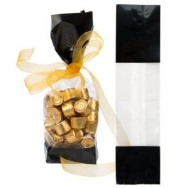 Tryckta Påsar Svart 6,7x4,8x27,3cm med Sidoinvik (100 st) [G2BK]