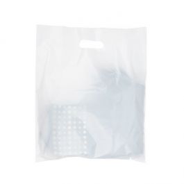 Handle Bag White 2.25 Mil, 20% Recycled Content 38,1x45,7cm (100 Pieces) [H1518WT1R]