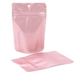 Stå upp påsar Rosa med häng hål 10,2x6x15,2cm (100 st) [ZBGM2RG]