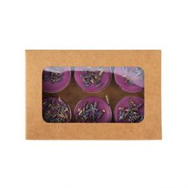Kraft Artisan Candy Box Set, rund insats 7x2.1x10.3 cm (25 st) [CNDYR275]