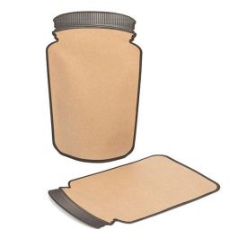 Mason Jar Shaped Pouch Kraft 13x7,6x20,6cm (100 st) [SP3K]
