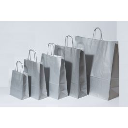 Papperskassar Silver 26+12x35cm Kraft Papper 90 gram (50 st) [PAM2635SI]
