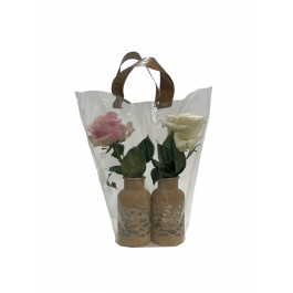 Hylsa med handtag för blomvaser liten 38x43x20cm botten (50 st) [SL003887A]