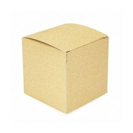 Folding Box Gold Glitter 7,6x7,6x7,6cm (25 st) [FB2GG]
