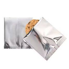 Plastpåsar Silver 10,2x10,2cm Metalliserad och förseglingsbart (100 st) [SVP44S]