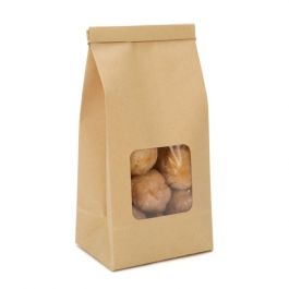 Kraftpåsar Brun med stängning 8,6x6,4x19,7cm (100 st) [TTW1K]