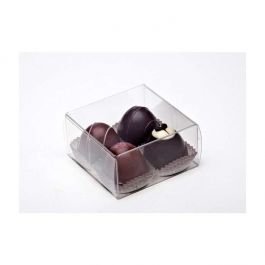 Plastlådor för Choklad 7x3,7x7cm Livsmedelssäker (25 st) [FPB227]