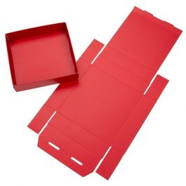 Röda kraftpapperslådor med botten 10,5x2,5x10,8 cm (25 st) [RD99]