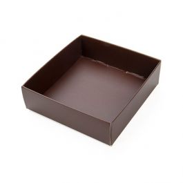 Chokladbrun papperslåda med botten 8 x 2,5 x 8,5 cm (25 st) [CB356]