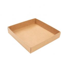 Kraft presentförpackningar botten 13x2,5x13,3 cm (25 st) [KR357]