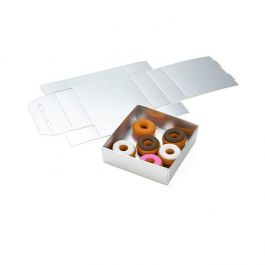 Silver Kraft presentaskar botten 7,9x2,5x8,3 cm (25 st) [MS356]