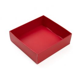 Röd Kraft presentförpackning botten 7,9x2,5x8,3 cm (25 st) [RD356]