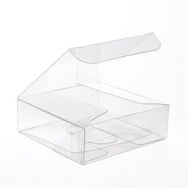 Plastlådor 7,6x7,6x2,5cm Kristallklart (50 st) [VB297]